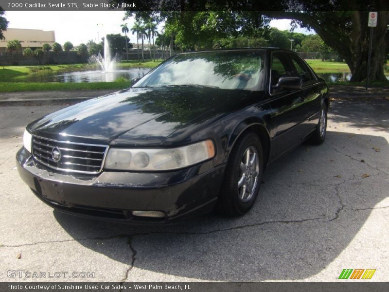 Sable Black / Black 2000 Cadillac Seville STS