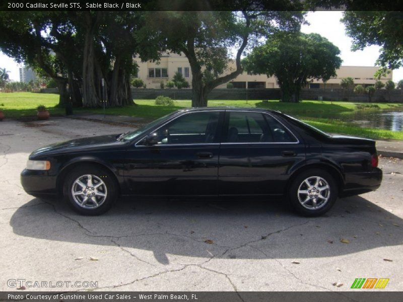 Sable Black / Black 2000 Cadillac Seville STS