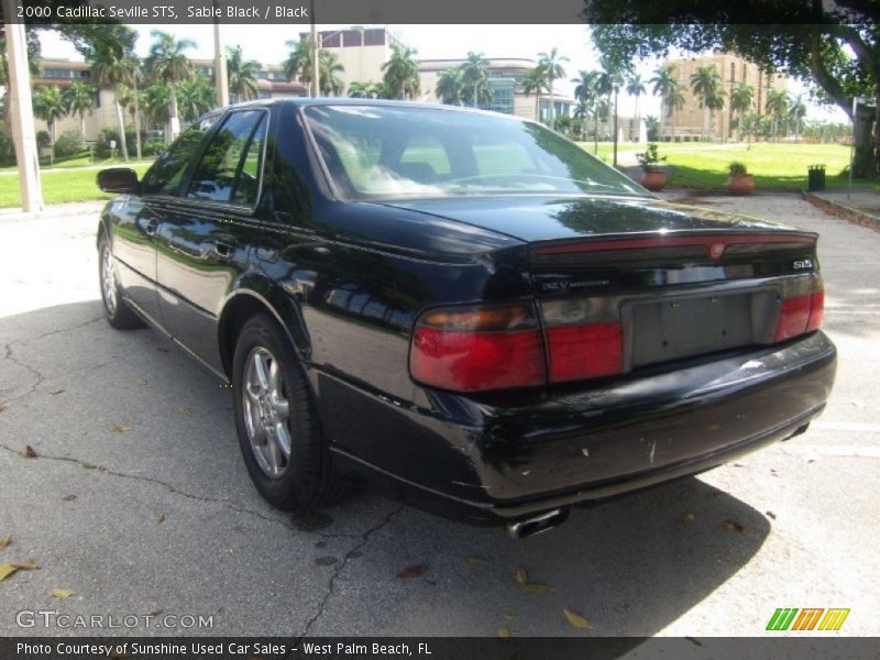 Sable Black / Black 2000 Cadillac Seville STS