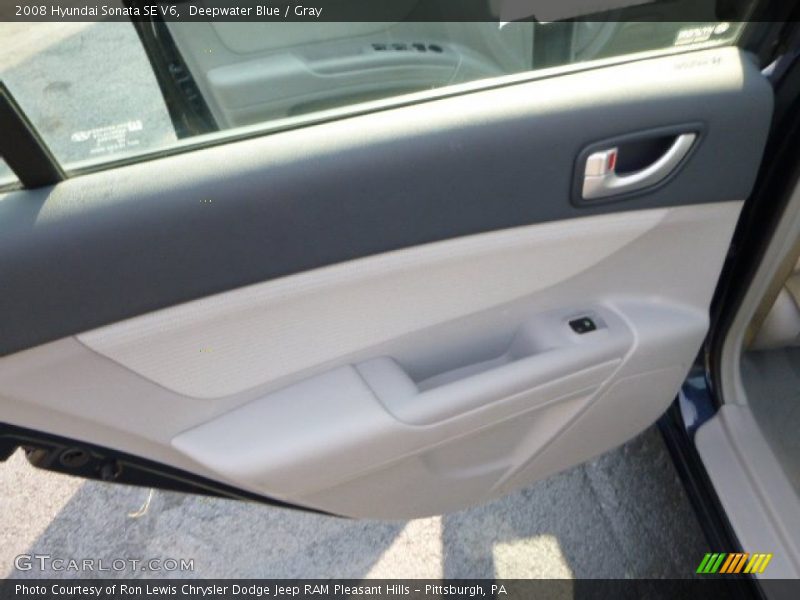 Deepwater Blue / Gray 2008 Hyundai Sonata SE V6