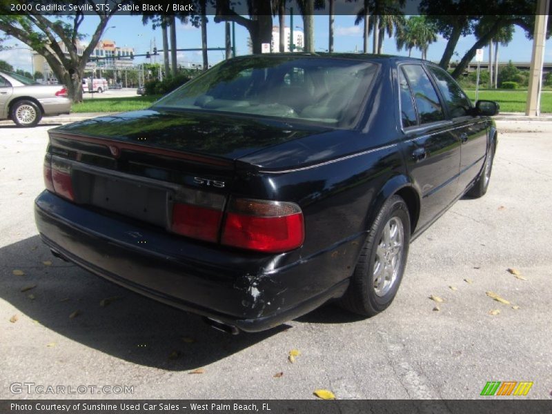 Sable Black / Black 2000 Cadillac Seville STS