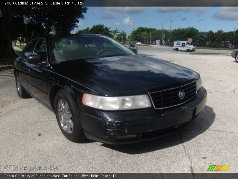 Sable Black / Black 2000 Cadillac Seville STS