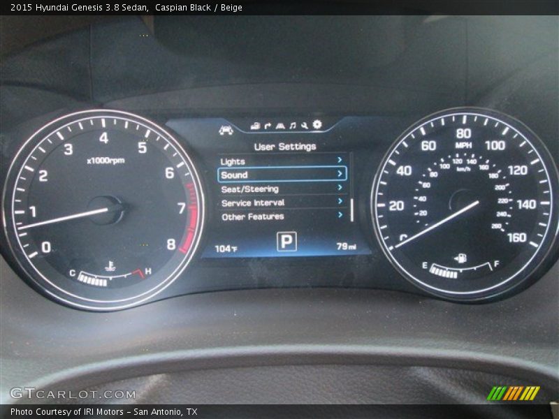 Caspian Black / Beige 2015 Hyundai Genesis 3.8 Sedan