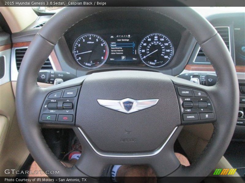 Caspian Black / Beige 2015 Hyundai Genesis 3.8 Sedan