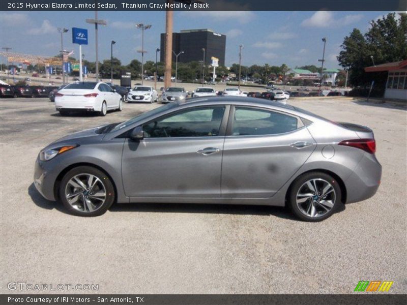 Titanium Gray Metallic / Black 2015 Hyundai Elantra Limited Sedan