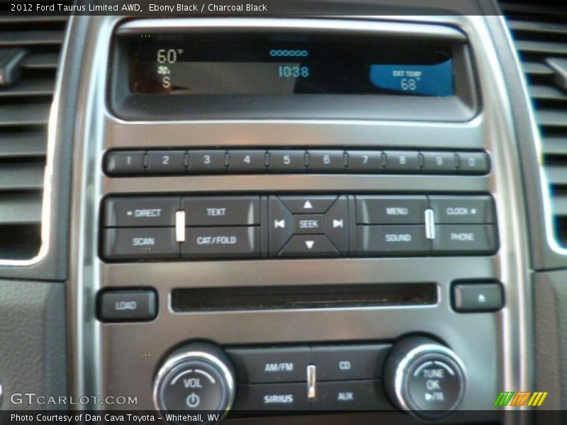 Ebony Black / Charcoal Black 2012 Ford Taurus Limited AWD