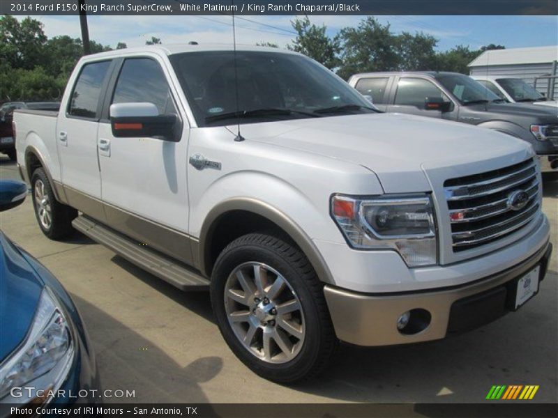 White Platinum / King Ranch Chaparral/Black 2014 Ford F150 King Ranch SuperCrew