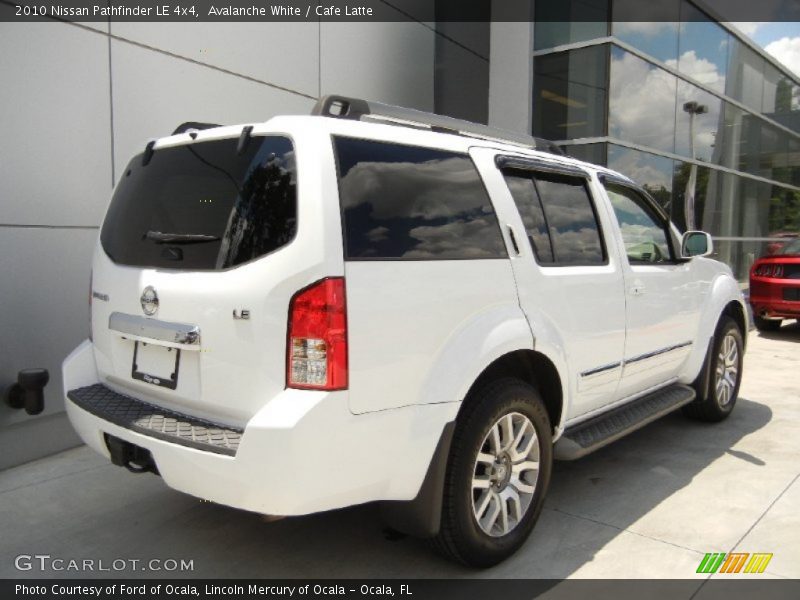 Avalanche White / Cafe Latte 2010 Nissan Pathfinder LE 4x4