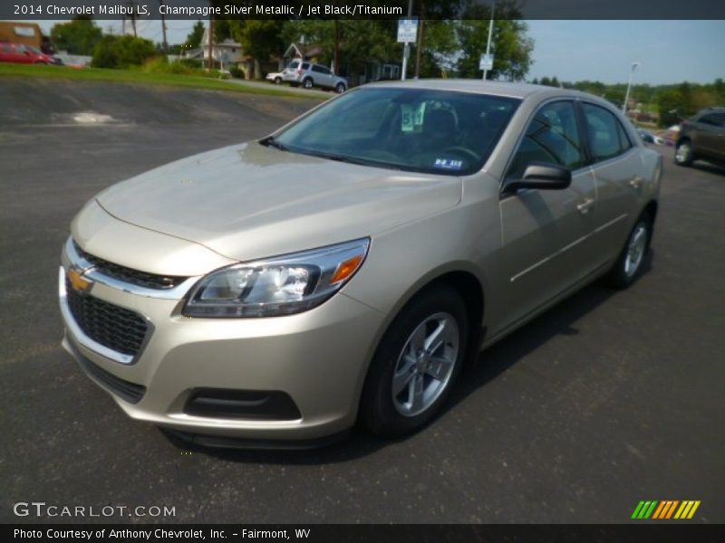 Champagne Silver Metallic / Jet Black/Titanium 2014 Chevrolet Malibu LS