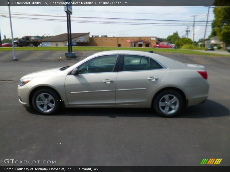 Champagne Silver Metallic / Jet Black/Titanium 2014 Chevrolet Malibu LS