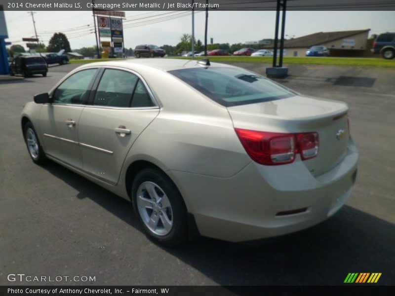 Champagne Silver Metallic / Jet Black/Titanium 2014 Chevrolet Malibu LS