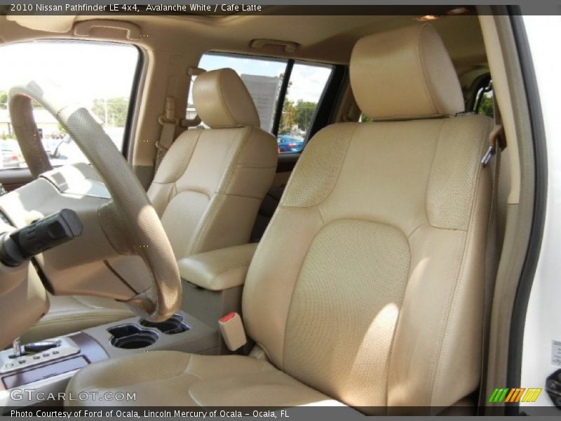 Avalanche White / Cafe Latte 2010 Nissan Pathfinder LE 4x4