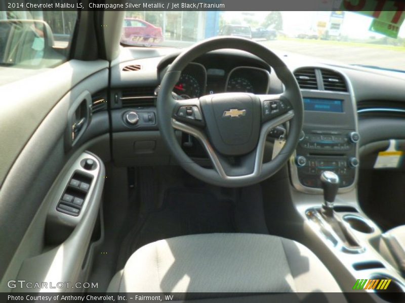 Champagne Silver Metallic / Jet Black/Titanium 2014 Chevrolet Malibu LS