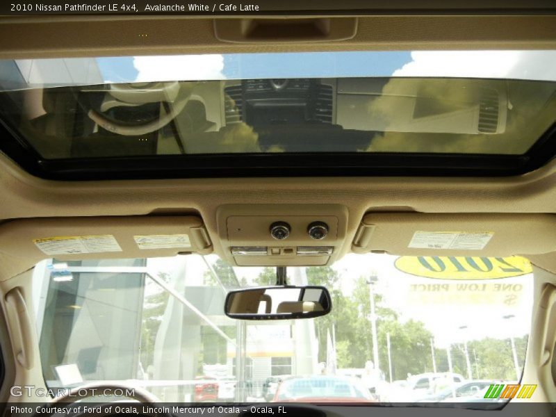 Avalanche White / Cafe Latte 2010 Nissan Pathfinder LE 4x4