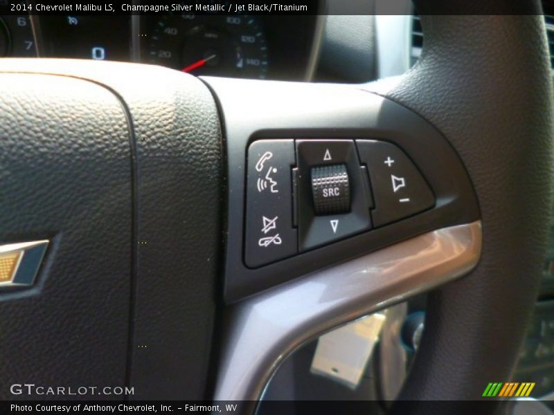 Champagne Silver Metallic / Jet Black/Titanium 2014 Chevrolet Malibu LS