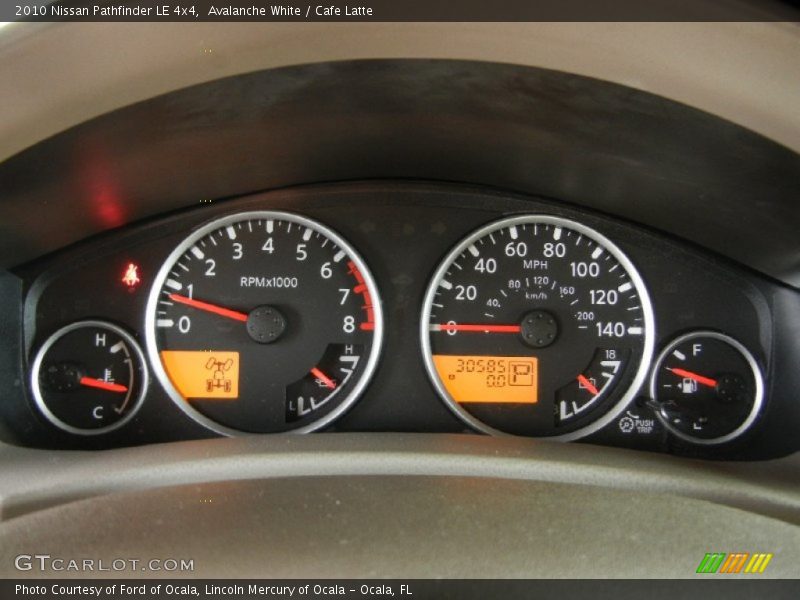 Avalanche White / Cafe Latte 2010 Nissan Pathfinder LE 4x4