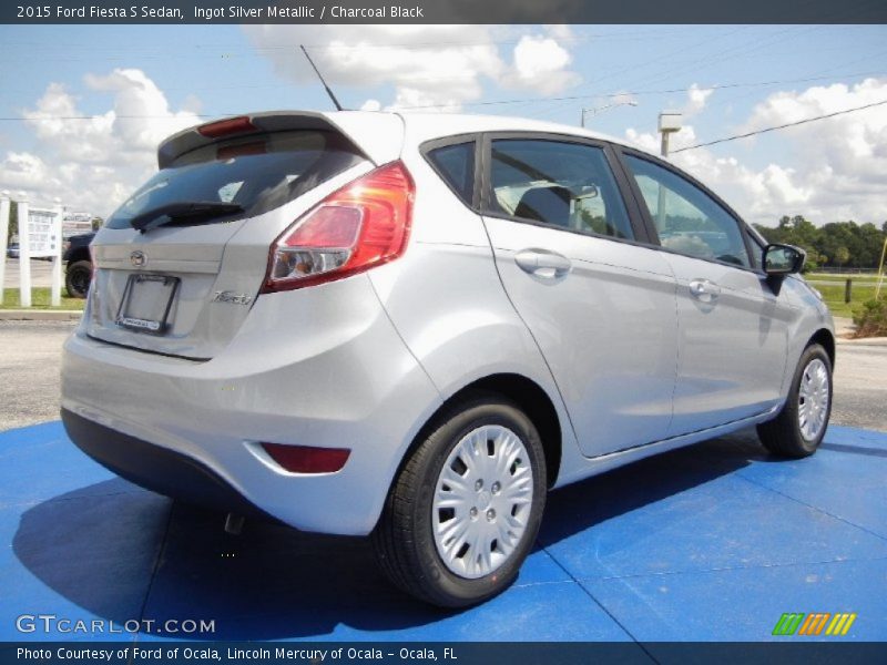 Ingot Silver Metallic / Charcoal Black 2015 Ford Fiesta S Sedan
