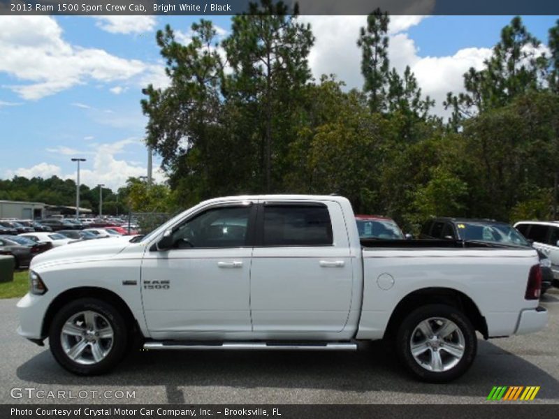 Bright White / Black 2013 Ram 1500 Sport Crew Cab