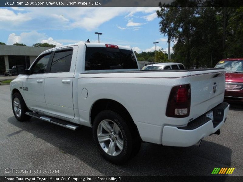 Bright White / Black 2013 Ram 1500 Sport Crew Cab