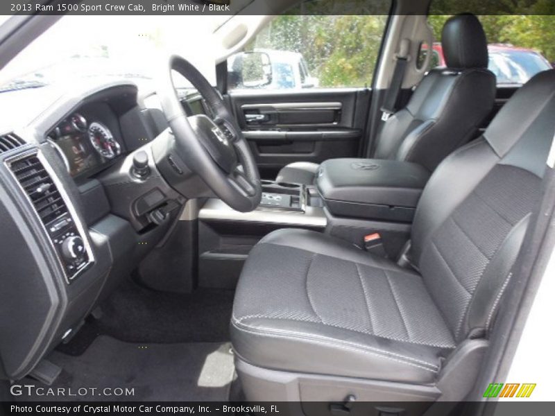 Bright White / Black 2013 Ram 1500 Sport Crew Cab