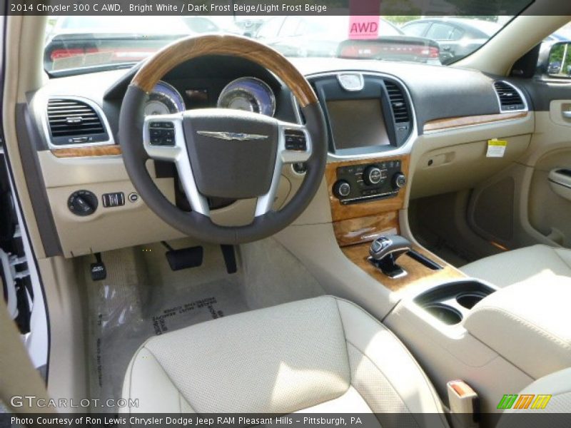 Bright White / Dark Frost Beige/Light Frost Beige 2014 Chrysler 300 C AWD