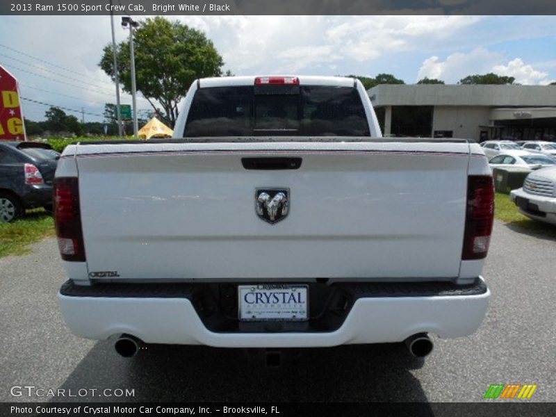 Bright White / Black 2013 Ram 1500 Sport Crew Cab