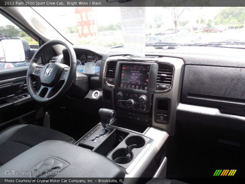 Bright White / Black 2013 Ram 1500 Sport Crew Cab