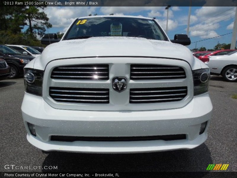 Bright White / Black 2013 Ram 1500 Sport Crew Cab