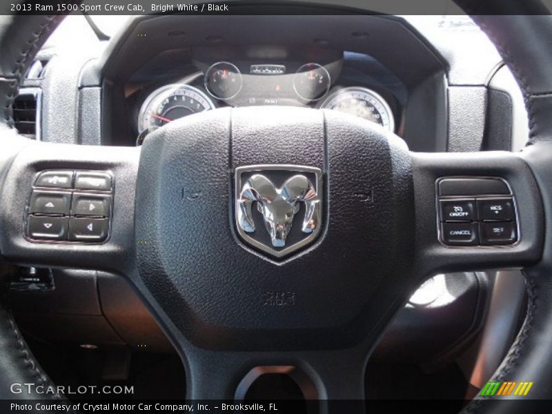 Bright White / Black 2013 Ram 1500 Sport Crew Cab