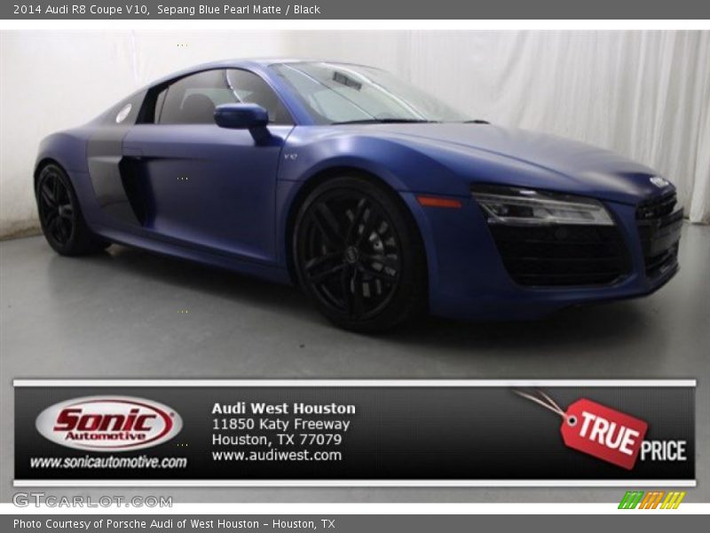 Sepang Blue Pearl Matte / Black 2014 Audi R8 Coupe V10