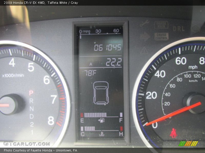 Taffeta White / Gray 2009 Honda CR-V EX 4WD