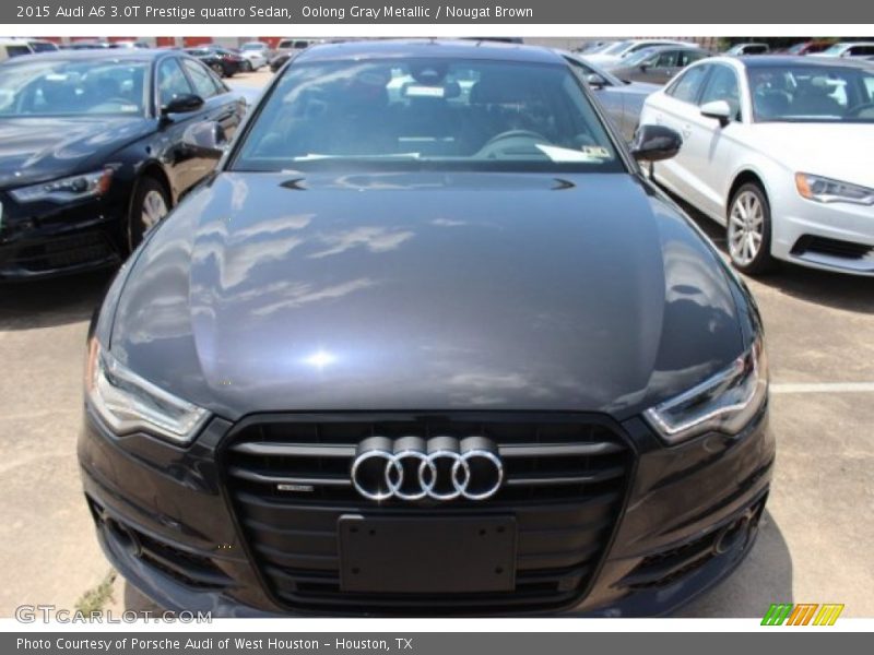 Oolong Gray Metallic / Nougat Brown 2015 Audi A6 3.0T Prestige quattro Sedan