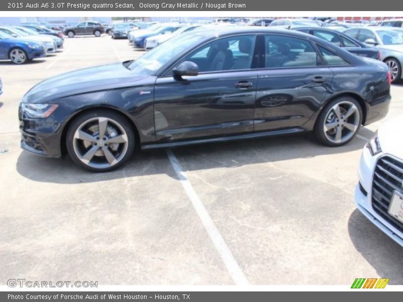 Oolong Gray Metallic / Nougat Brown 2015 Audi A6 3.0T Prestige quattro Sedan