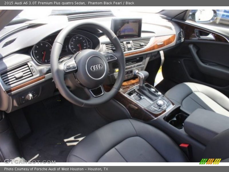 Phantom Black Pearl / Black 2015 Audi A6 3.0T Premium Plus quattro Sedan