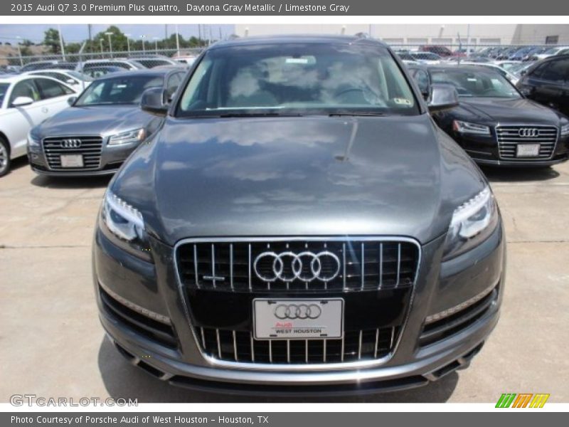 Daytona Gray Metallic / Limestone Gray 2015 Audi Q7 3.0 Premium Plus quattro