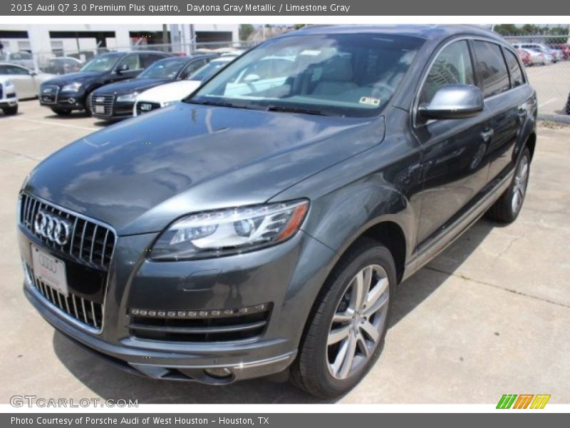 Daytona Gray Metallic / Limestone Gray 2015 Audi Q7 3.0 Premium Plus quattro