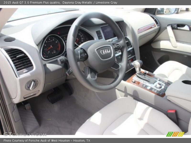 Daytona Gray Metallic / Limestone Gray 2015 Audi Q7 3.0 Premium Plus quattro