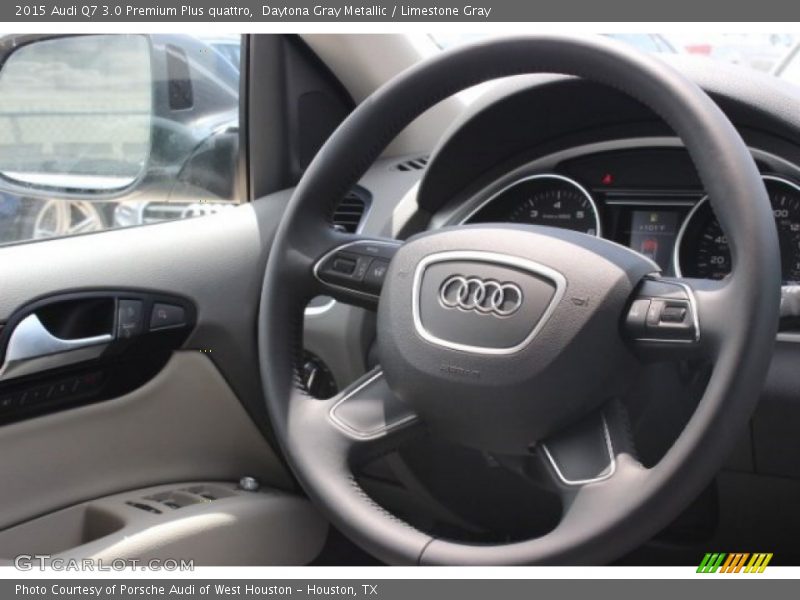 Daytona Gray Metallic / Limestone Gray 2015 Audi Q7 3.0 Premium Plus quattro