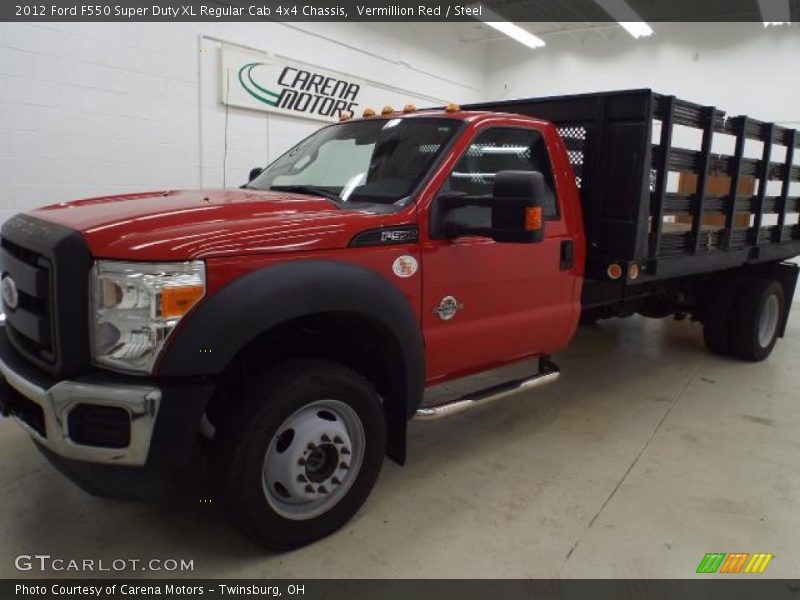 Vermillion Red / Steel 2012 Ford F550 Super Duty XL Regular Cab 4x4 Chassis