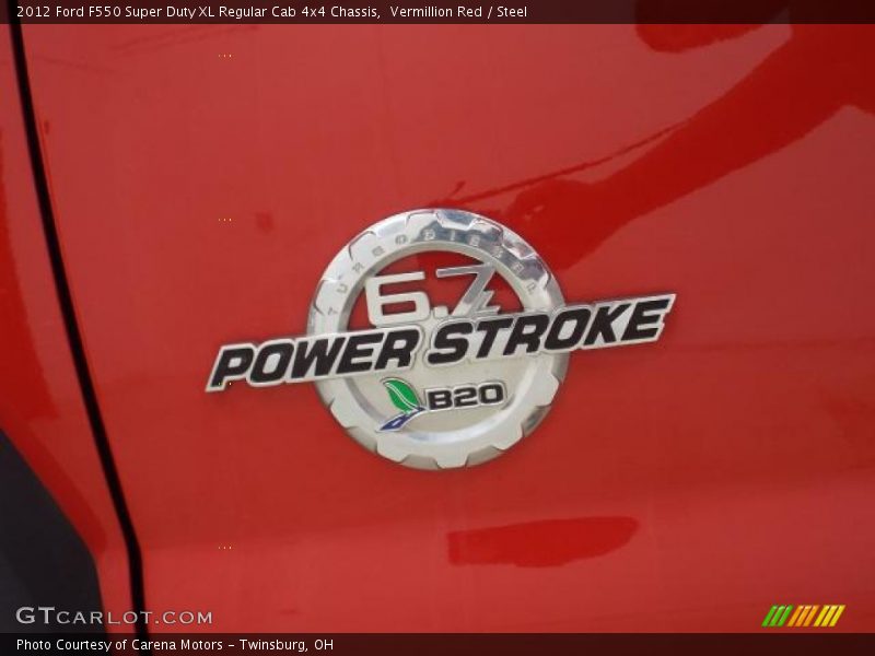 Vermillion Red / Steel 2012 Ford F550 Super Duty XL Regular Cab 4x4 Chassis