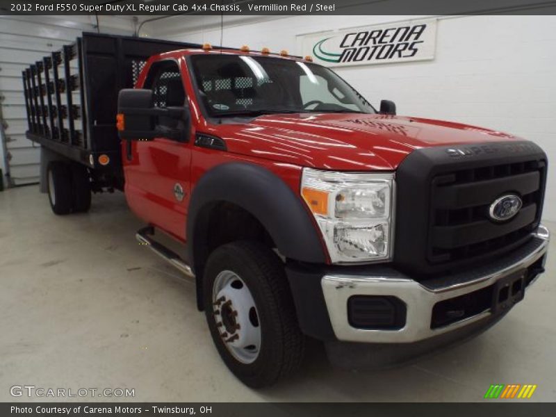 Vermillion Red / Steel 2012 Ford F550 Super Duty XL Regular Cab 4x4 Chassis