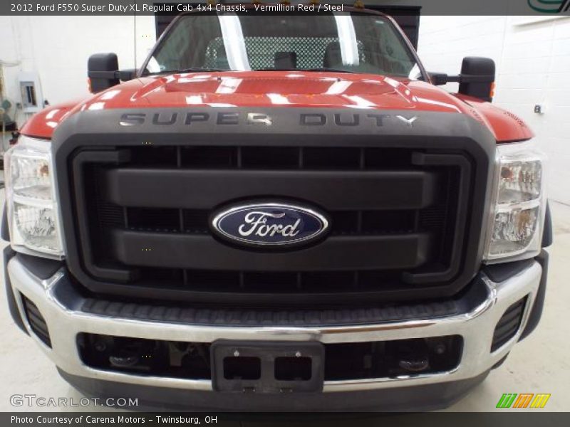 Vermillion Red / Steel 2012 Ford F550 Super Duty XL Regular Cab 4x4 Chassis