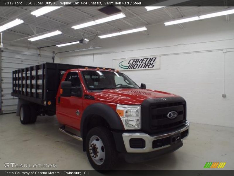 Vermillion Red / Steel 2012 Ford F550 Super Duty XL Regular Cab 4x4 Chassis