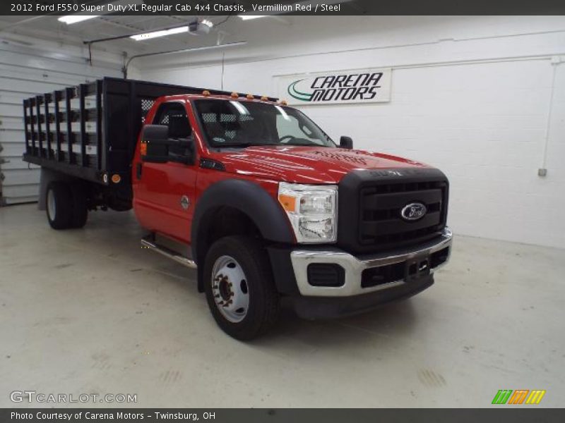 Vermillion Red / Steel 2012 Ford F550 Super Duty XL Regular Cab 4x4 Chassis