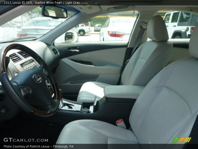 Starfire White Pearl / Light Gray 2011 Lexus ES 350