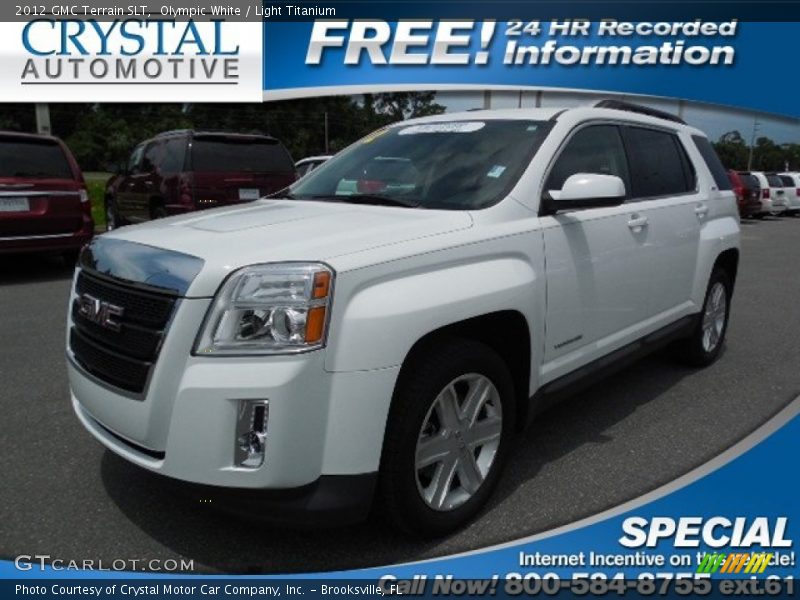 Olympic White / Light Titanium 2012 GMC Terrain SLT