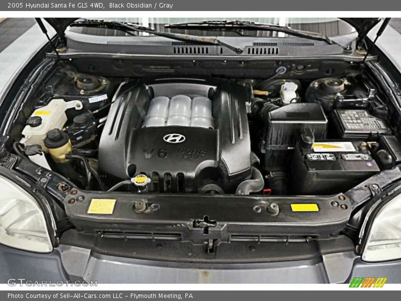 Black Obsidian / Gray 2005 Hyundai Santa Fe GLS 4WD