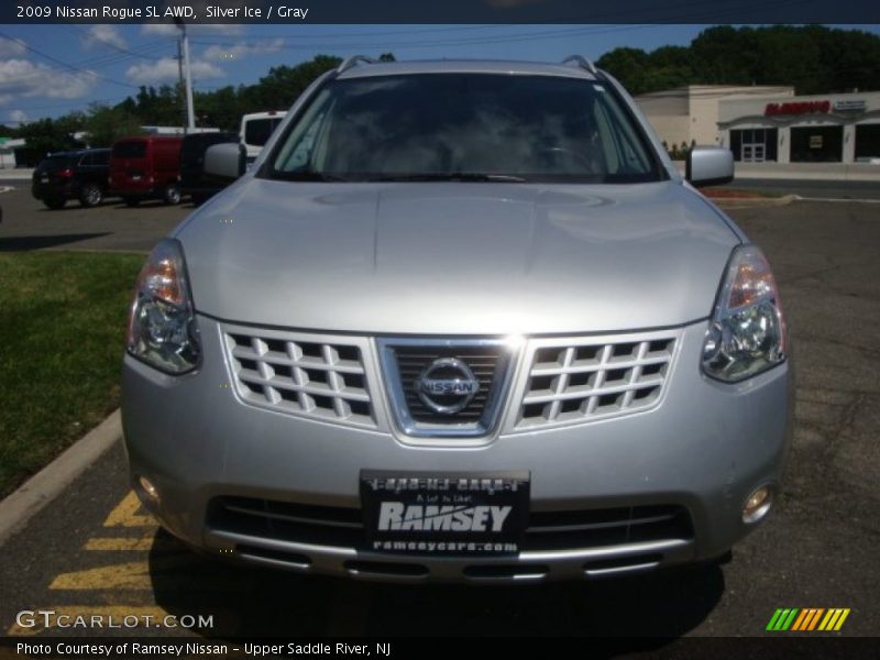 Silver Ice / Gray 2009 Nissan Rogue SL AWD