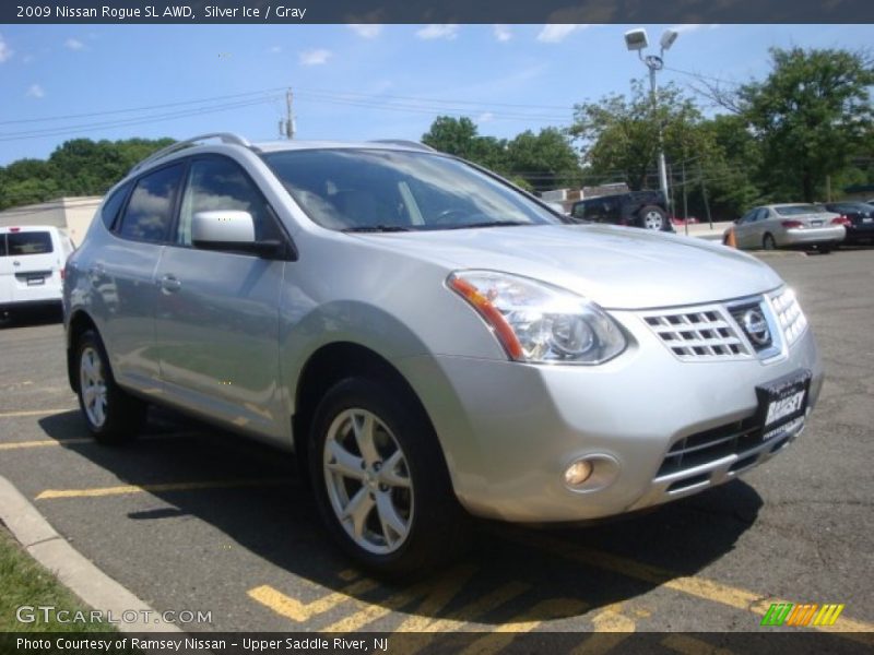 Silver Ice / Gray 2009 Nissan Rogue SL AWD