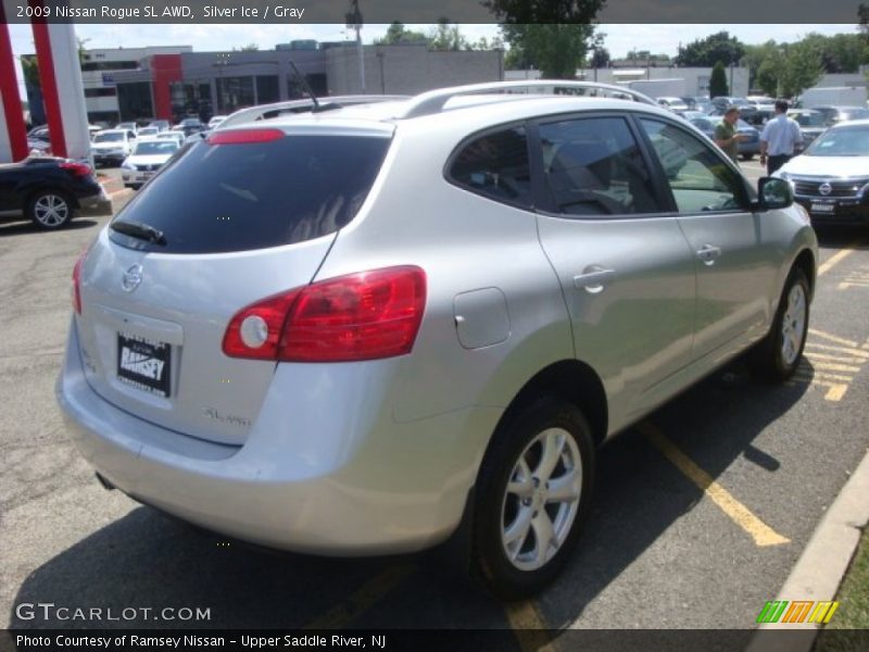 Silver Ice / Gray 2009 Nissan Rogue SL AWD